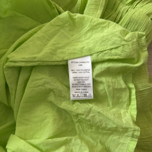 Lush Lime Bright Green Ruffled Sleeveless Sundress - Picture 7 of 7